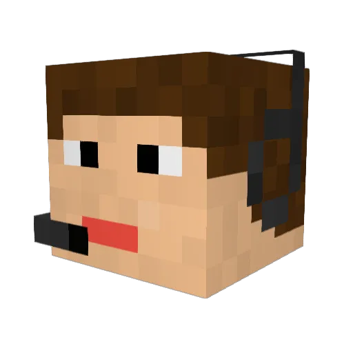 OnlineVeikko Minecraft avatar head, 3D render