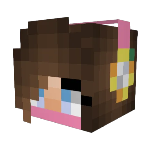 Online_Cryptid Minecraft avatar head, 3D render