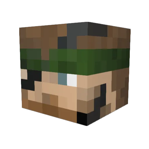 Onliner2 Minecraft avatar head, 3D render