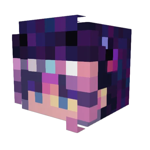 OnlyACopy Minecraft avatar head, 3D render
