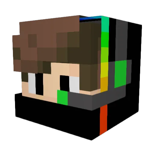 OnlyAKinG Minecraft avatar head, 3D render