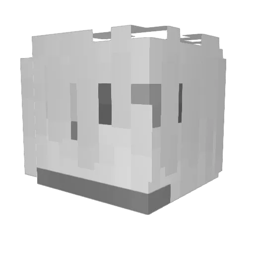 OnlyAqua Minecraft avatar head, 3D render