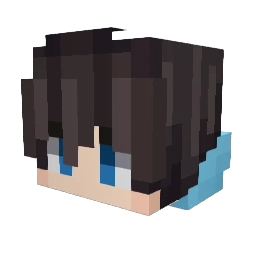 OnlyAshhh Minecraft avatar head, 3D render