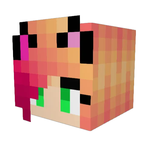 OnlyBaeri Minecraft avatar head, 3D render
