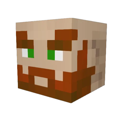 OnlyBeards Minecraft avatar head, 3D render