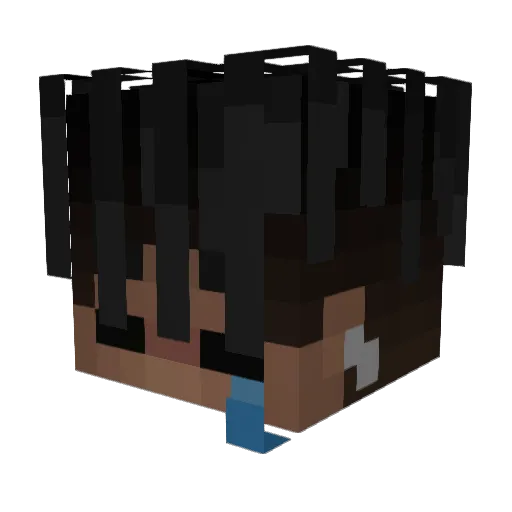 OnlyBeck Minecraft avatar head, 3D render