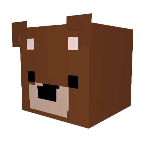 OnlyBigTunas Minecraft avatar head, 3D render