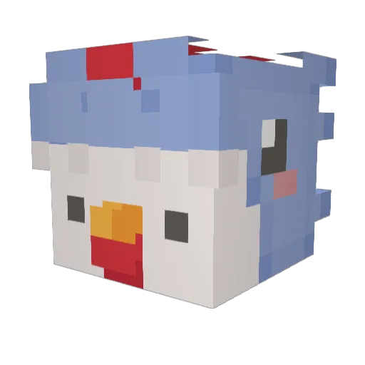 OnlyBinks Minecraft avatar head, 3D render