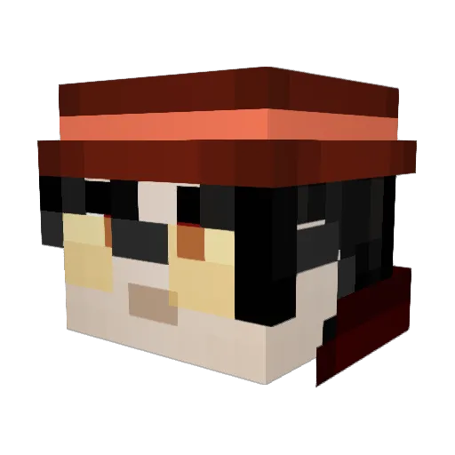 OnlyBurnPrograde Minecraft avatar head, 3D render