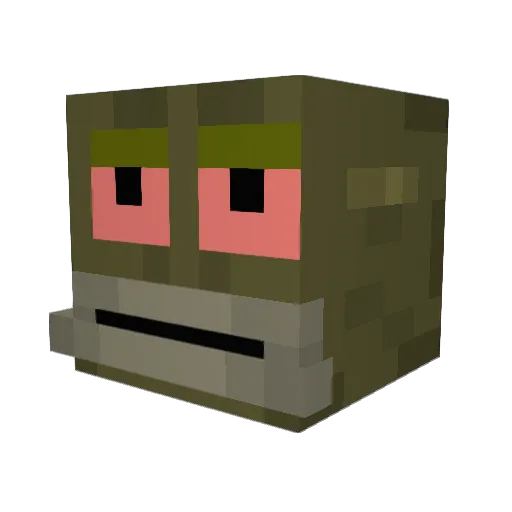 OnlyDeadly Minecraft avatar head, 3D render