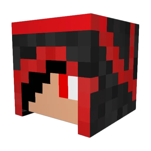 OnlyEiEi Minecraft avatar head, 3D render
