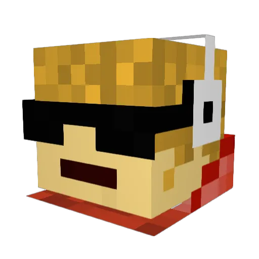 OnlyFactions Minecraft avatar head, 3D render