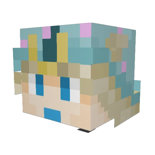 OnlyFan68 Minecraft avatar head, 3D render