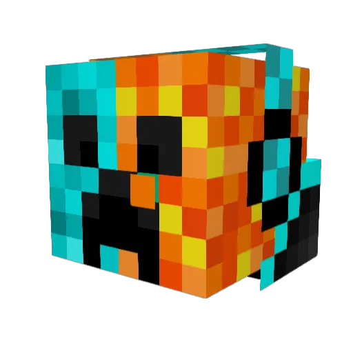 OnlyFanss Minecraft avatar head, 3D render