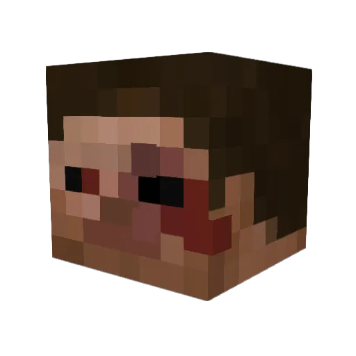 OnlyFexy Minecraft avatar head, 3D render
