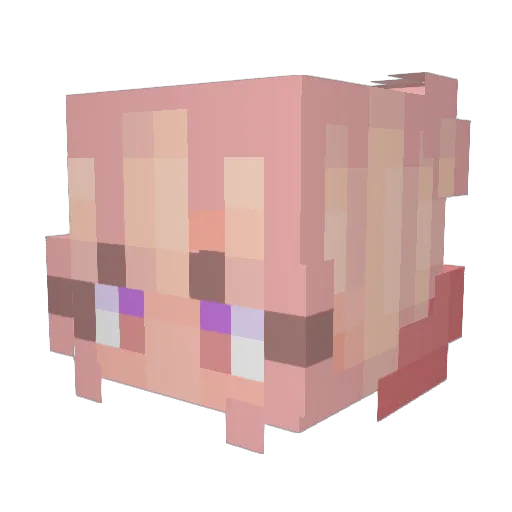 OnlyFizx Minecraft avatar head, 3D render