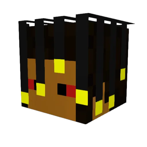 OnlyHitoriy Minecraft avatar head, 3D render