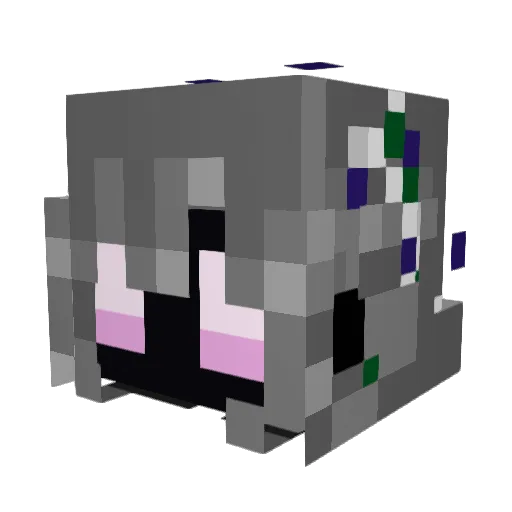OnlyInsomni Minecraft avatar head, 3D render