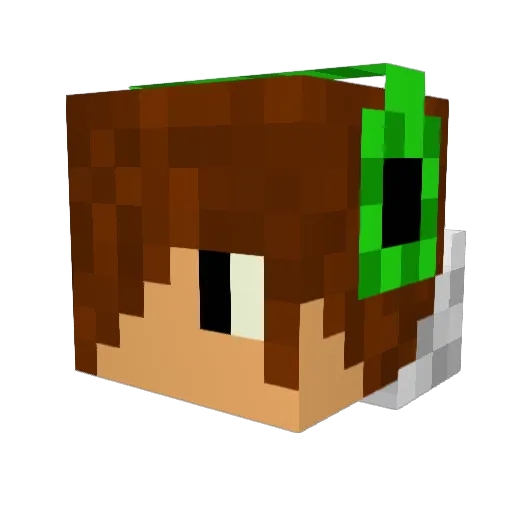 OnlyLightning Minecraft avatar head, 3D render