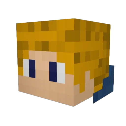 OnlyManHD Minecraft avatar head, 3D render