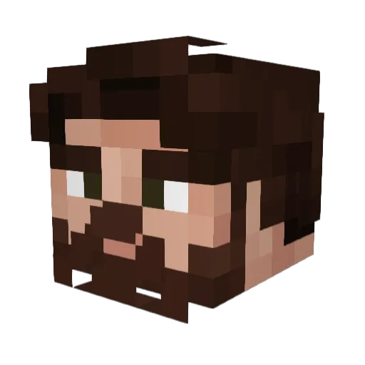 OnlyManInTheSky Minecraft avatar head, 3D render