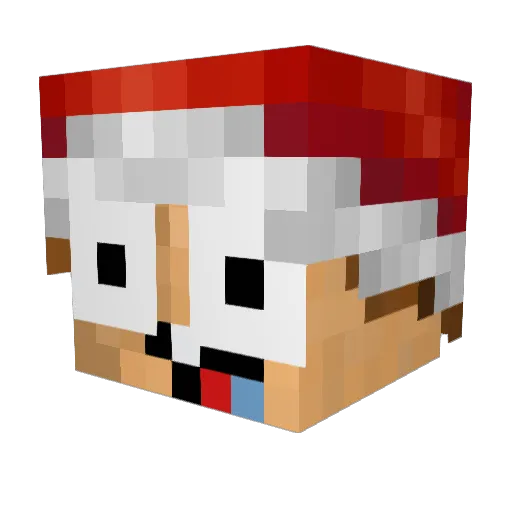OnlyManuh Minecraft avatar head, 3D render