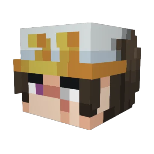 OnlyNeroX Minecraft avatar head, 3D render