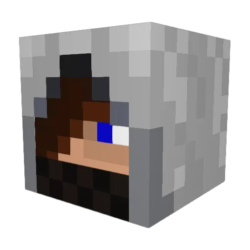OnlyOneOfMany Minecraft avatar head, 3D render