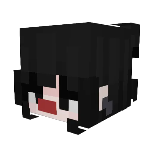 OnlyPeixe Minecraft avatar head, 3D render