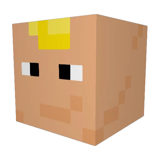 OnlyPractice346 Minecraft avatar head, 3D render