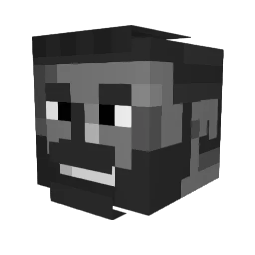 OnlySharp Minecraft avatar head, 3D render