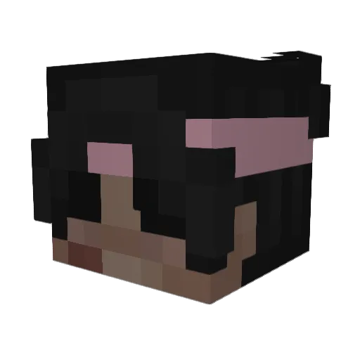 OnlyShutUp Minecraft avatar head, 3D render