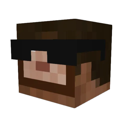 OnlySkeep Minecraft avatar head, 3D render