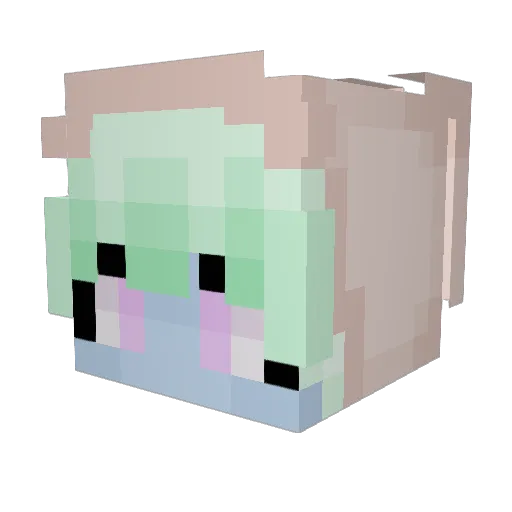 OnlySprout Minecraft avatar head, 3D render