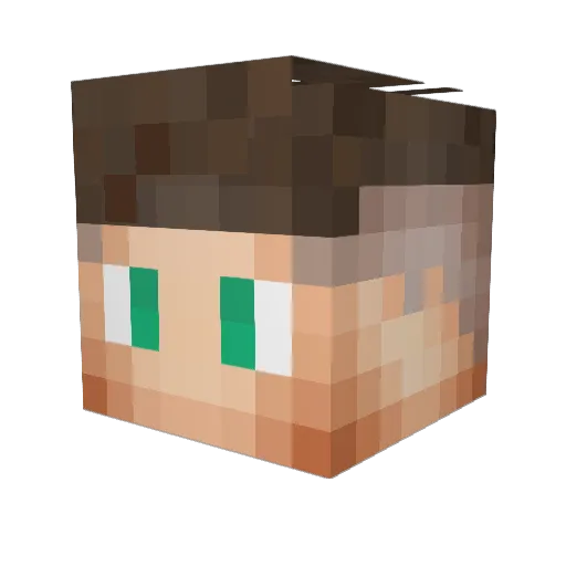 OnlyStr4fe Minecraft avatar head, 3D render