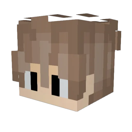 OnlyUnknown1 Minecraft avatar head, 3D render