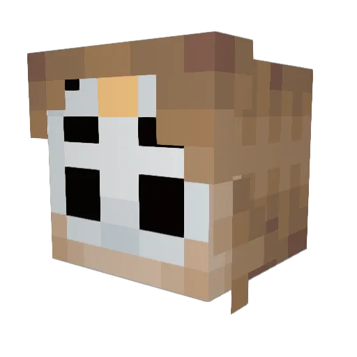 Only_Half_Human Minecraft avatar head, 3D render