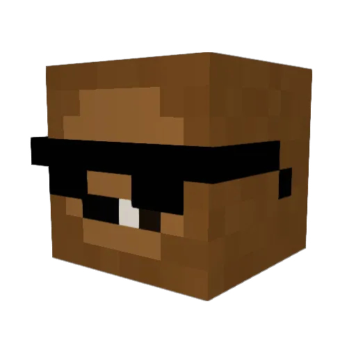 Only_Mediocre Minecraft avatar head, 3D render