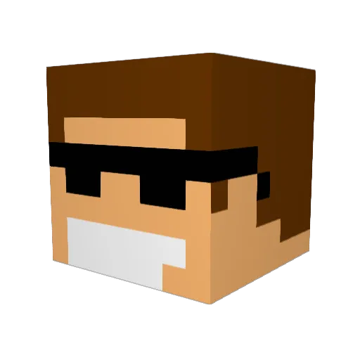 Only_Rom Minecraft avatar head, 3D render
