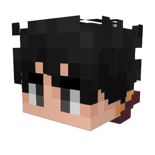 Only_Santel Minecraft avatar head, 3D render