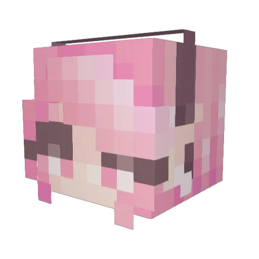 Onlycutiiepiie Minecraft avatar head, 3D render