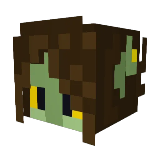 Onlytale Minecraft avatar head, 3D render