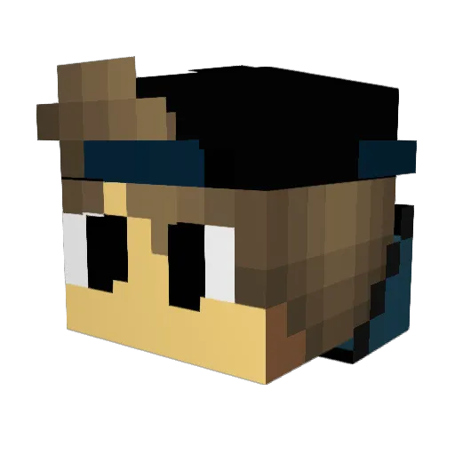 Onnogamer Minecraft avatar head, 3D render