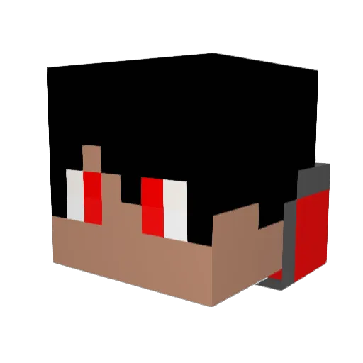 Onnoi Minecraft avatar head, 3D render