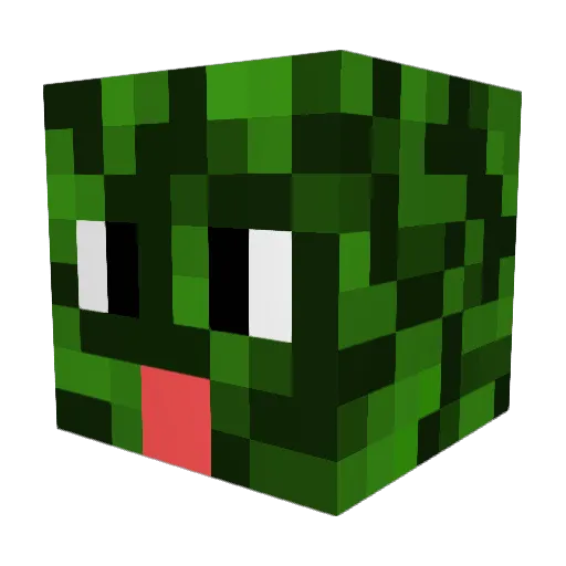 Onotsu Minecraft avatar head, 3D render