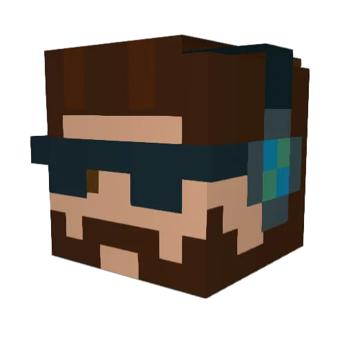 Onquitos Minecraft avatar head, 3D render
