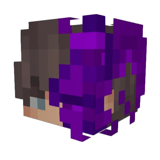 Onqxx Minecraft avatar head, 3D render