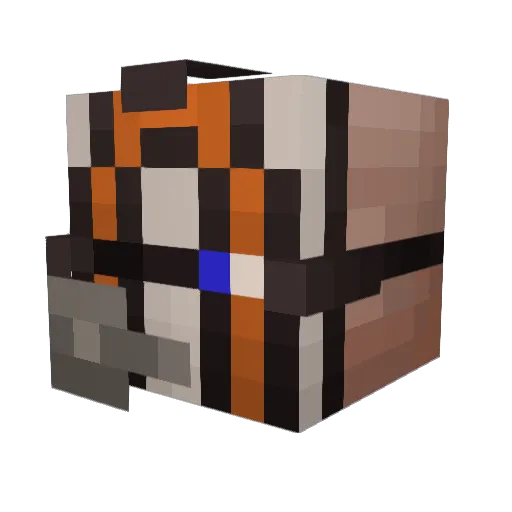 Onrlu Minecraft avatar head, 3D render