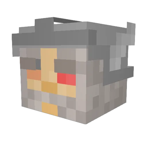 Onsdagger Minecraft avatar head, 3D render