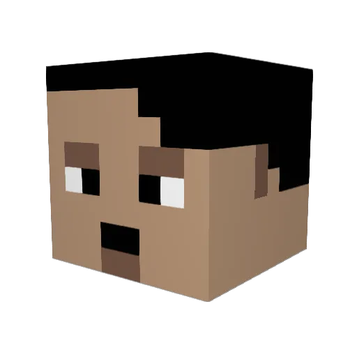 Onsloaught Minecraft avatar head, 3D render